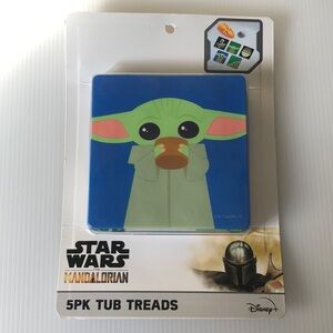 Star Wars The Mandalorian 5 Suction Squares Non-Slip Bath Tub Treads Decorations
